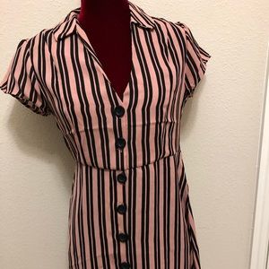 Pink and Black Dress